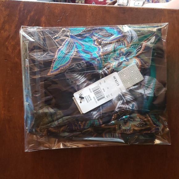 NWT Amoressa by Miraclesuit Allanna Sriracha Kimono Black Cover Up - Picture 4 of 4